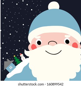 Cartoon Santa. 