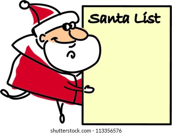 Cartoon Santa, background