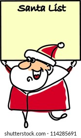 Cartoon Santa, background