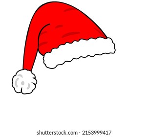 Caricatura Santa Navidad Sombrero Vector Ilustración