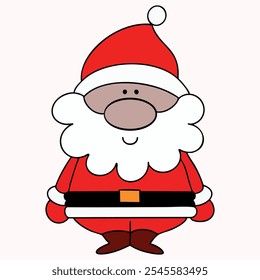 Ilustración de personaje de Santa Claus de dibujos animados