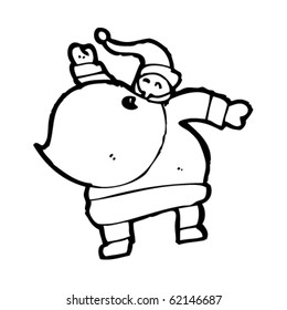 dibujo animado santa claus bailando