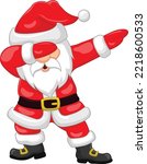 Cartoon santa claus dancing dab