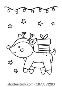 Kawaii Cute Deer Coloring Pages - bmp-best