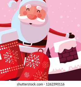 Cartoon santa claus design