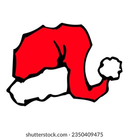 cartoon santa claus hat vector