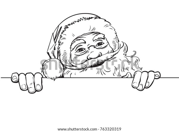 Cartoon Santa Claus Holding Blank Empty Stock Vector (Royalty Free ...