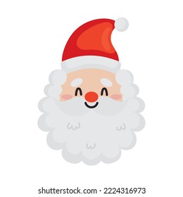 cartoon santa claus on white background
