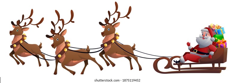 Cartoon Santa Claus Presents Winter Holiday Stock Vector (Royalty Free ...