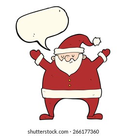 Cartoon Santa Claus mit Sprachblase