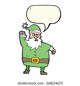 Cartoon Santa Claus mit Sprachblase