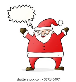 Cartoon Santa Claus mit Sprachblase