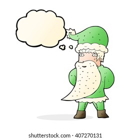 Cartoon Santa Claus mit Denkblase