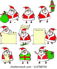Cartoon Santa Claus , vector