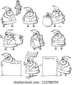 Cartoon Santa Claus , vector