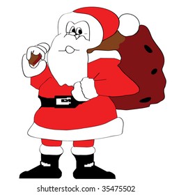 Cartoon Santa Claus - vector