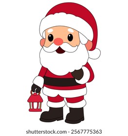 Cartoon Santa Claus Vector Illustration