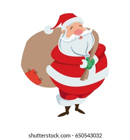 cartoon santa claus for your christmas and new year greeting