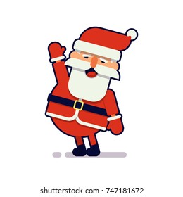 Cartoon Santa Claus for Your Christmas and New Year greeting Design or Animation. Vector illustration