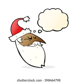 caricatura santa face con burbuja de pensamiento