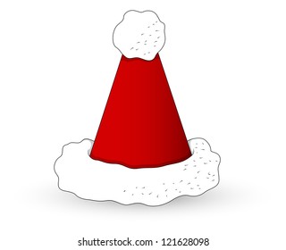 Cartoon Santa Hat - Christmas Vector Illustration