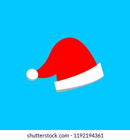 Cartoon Santa hat isolated on white EPS 10 vector