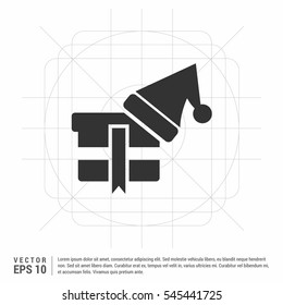 Cartoon Santa hat isolated on white EPS 10 vector

