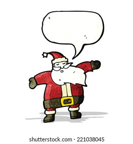 Cartoon Santa mit Sprachblase