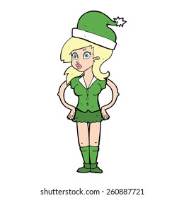 cartoon santa's helper