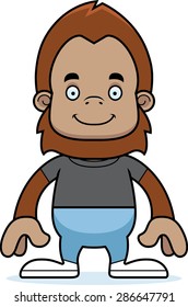 A cartoon sasquatch smiling.