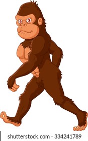 Cartoon Sasquatch walking