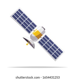 Cartoon satellite vector isolated illustration