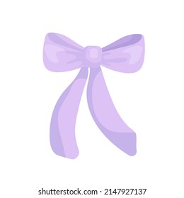 Cartoon satin bow. Vector graphics.