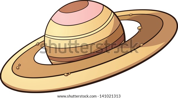 Stock vektor „Cartoon Saturn Vector Clip Art Illustration“ (bez