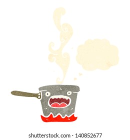 sartén de dibujos animados
