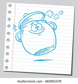 Sartén de dibujos animados