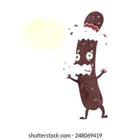 salchicha de dibujos animados con burbuja de habla