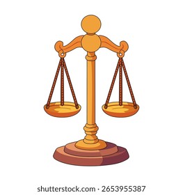 Cartoon Scale O Juiz Da Verdade Design Simples Ícone Digital
