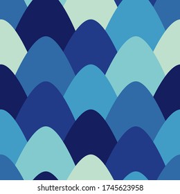 Cartoon scales seamless vector pattern. Simple illustration