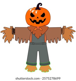 Cartoon Scare Crow Vector Illustration