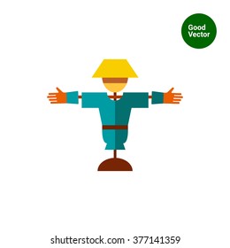 Cartoon scarecrow icon