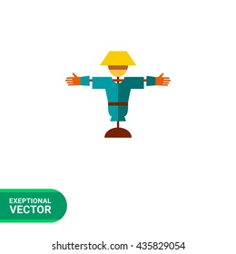 Cartoon scarecrow icon