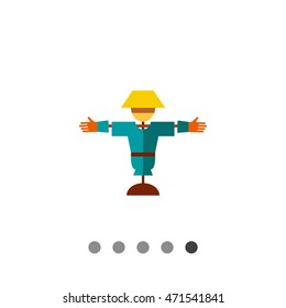 Cartoon scarecrow icon