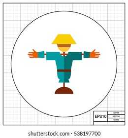 Cartoon scarecrow icon