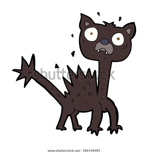 Cartoon Scared Cat Stock Vector (Royalty Free) 186546485 | Shutterstock