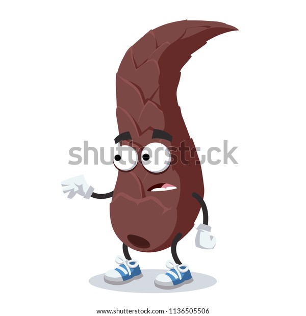 Cartoon Scared Hair Mascot Sneakers On Stock Vector Royalty Free 1136505506 Shutterstock