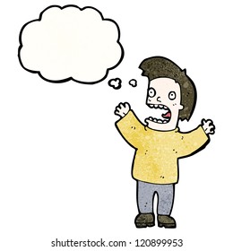 cartoon scared man