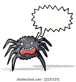 cartoon scared spider