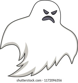 Cartoon scary ghost