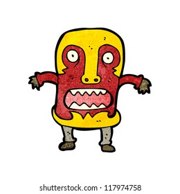 cartoon scary mask man